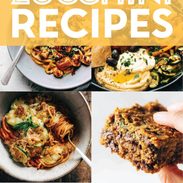 Collage of recipes containing zucchini