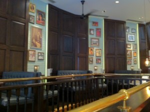 The decor of part of the Dishoom dining room