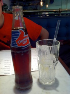 A bottle of Thums Up cola at Dishoom