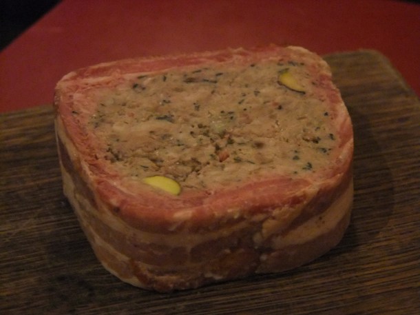 Pork and pistachio terrine at Terroirs
