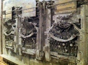 Typewriter artwork at Terroirs