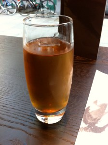 Cold plum tea at Kimchee High Holborn