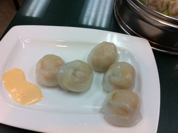 Crab meat and prawn dumplings at Excellent Dumpling House