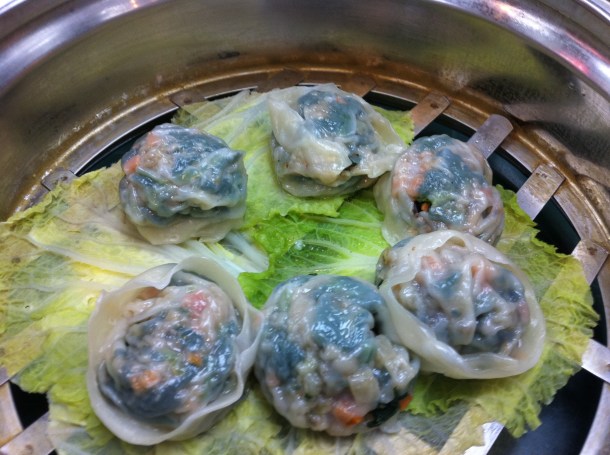 Spinach dumplings at Excellent Dumpling House