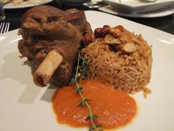five spiced lamb at Fakhreldine