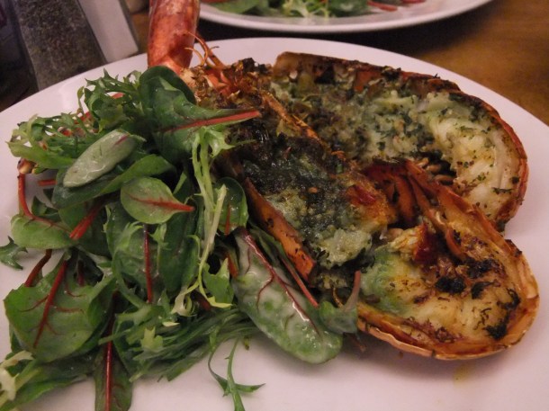 Whole Canadian lobster at Belgo Centraal