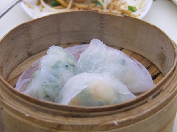Prawn and chive dumplings at Tuli