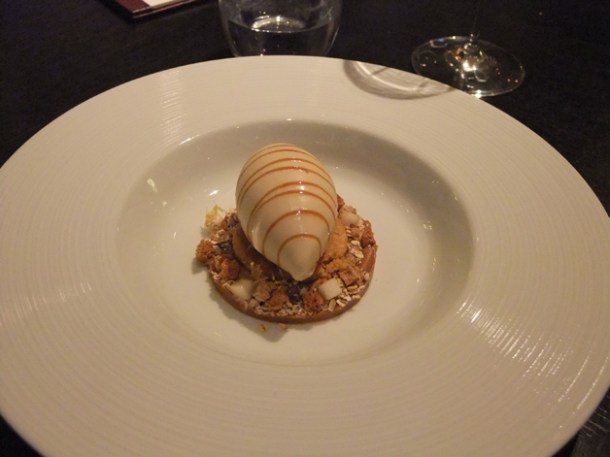 brown bread ice cream at Dinner by Heston Blumenthal brown bread ice cream at dinner by heston blumenthal