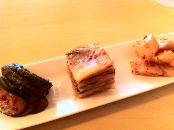 kimchi trio at Danji kimchi trio at danji