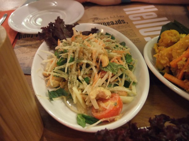green papaya salad at banana tree indochina kitchen wardour street