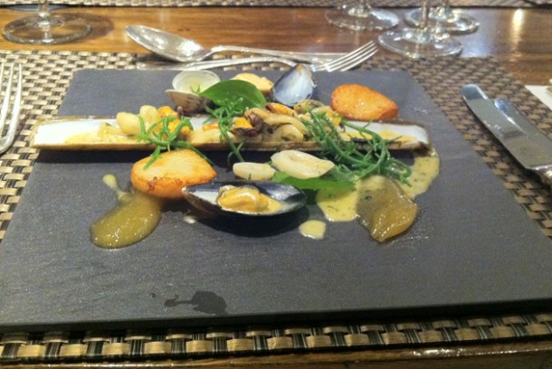 razor clams at The Athenaeum razor clams at the athenaeum