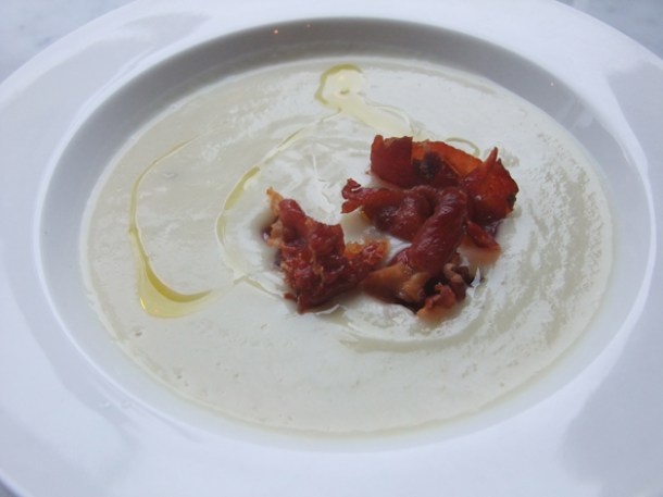 jerusalem artichoke soup at Pizarro jerusalem artichoke soup at pizarro