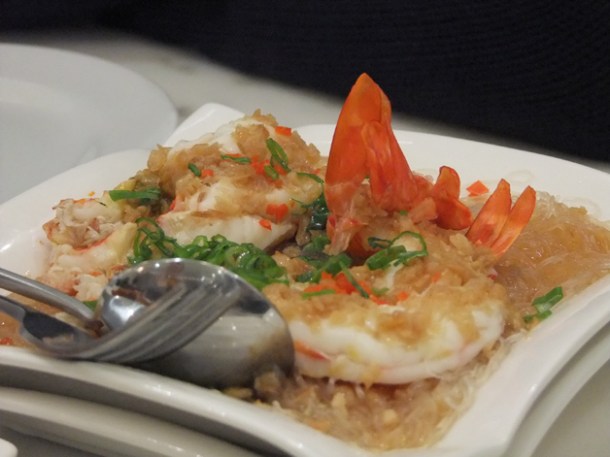 steamed tiger prawns and vermicelli at Greenleaf steamed tiger prawns and vermicelli at greenleaf holborn