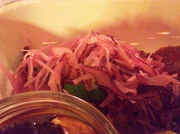 vinegar slaw at Pitt Cue Soho vinegar slaw at pittcue soho