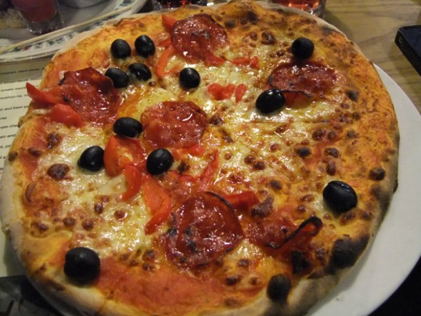 chorizo pizza at Soho Joe chorizo pizza at soho joe