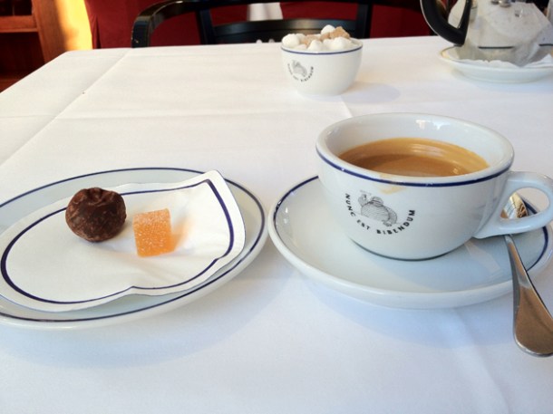 coffee and petit fours at Bibendum coffee and petit fours at bibendum