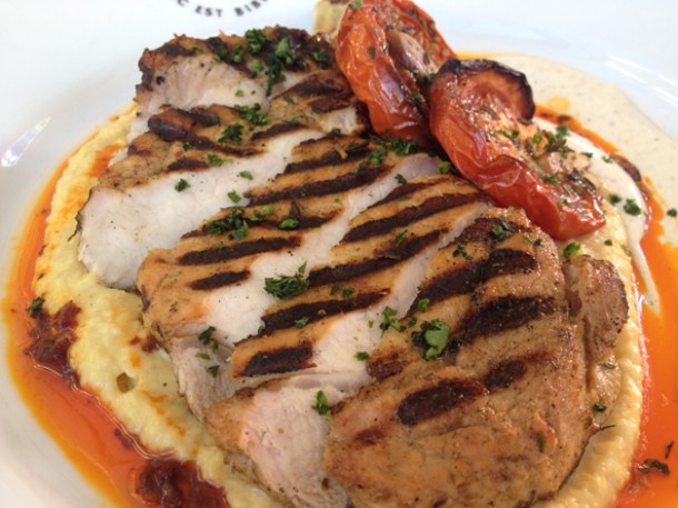 harissa marinated pork at Bibendum harissa marinated pork at bibendum