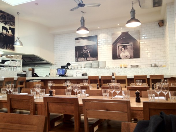 interior of Tom's Kitchen Kensington and Chelsea interior of tom's kitchen kensington and chelsea