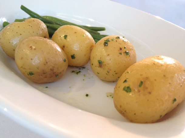 potatoes and green beans at Bibendum potatoes and green beans at bibendum