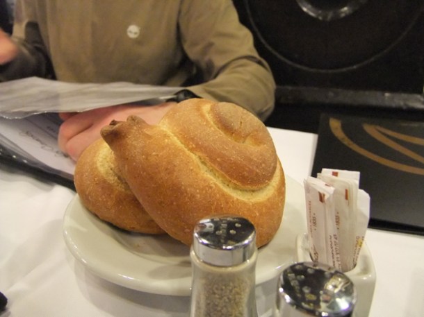 snail shaped bread at Los Caracoles snail shaped bread at los caracoles