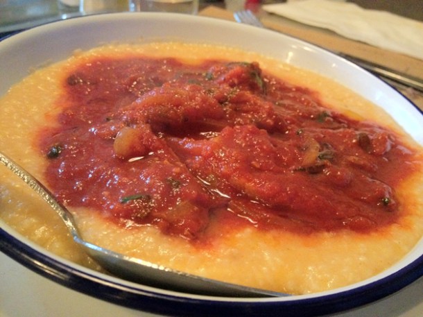 spicy sausage and grits at Spuntino spicy sausage and grits at spuntino