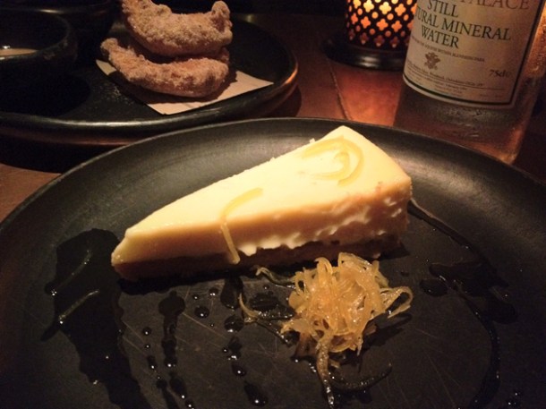 baked lemon cheesecake with caramelised lemons at La Bodega Negra baked lemon cheesecake with caramelised lemons at la bodega negra