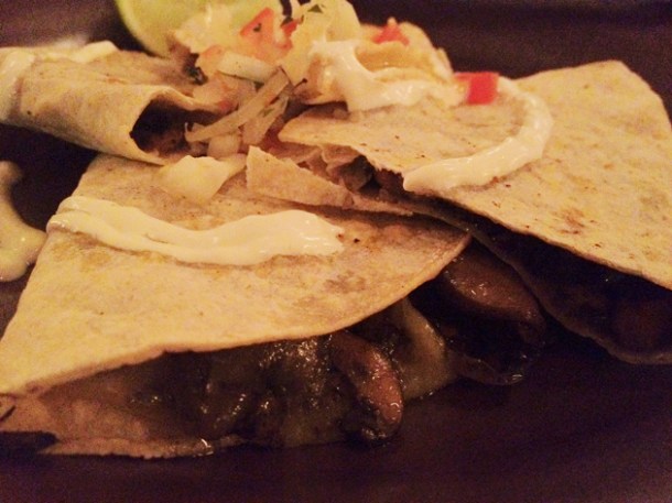 black corn truffle quesadillas at La Bodega Negra huitlacoche quesadillas at la bodega negra