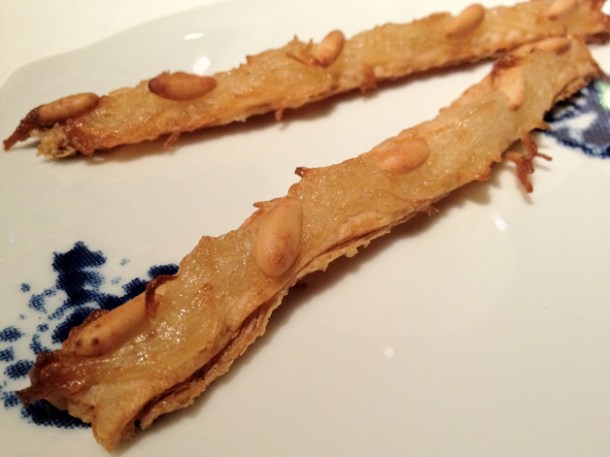 candied pumpkin and pine nut pastry petit fours at moments mandarin oriental hotel barcelona