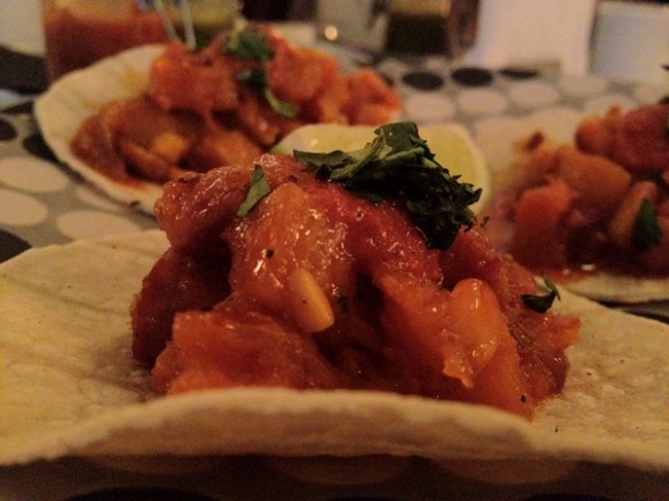 chorizo and butternut squash tacos at La Bodega Negra chorizo and butternut squash tacos at la bodega negra