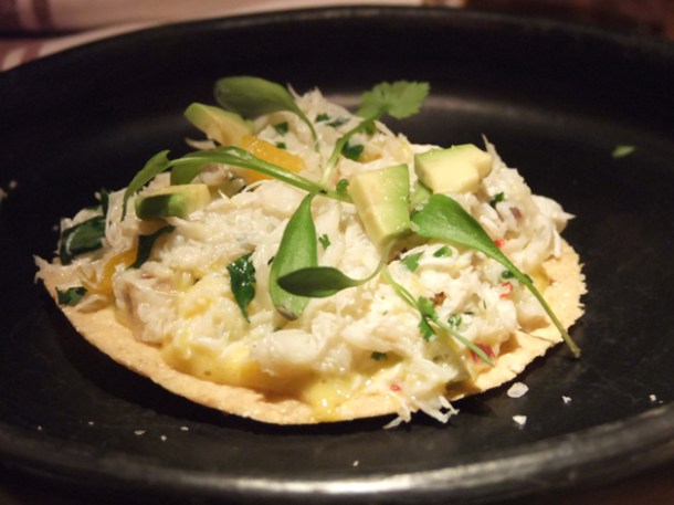 crab tostadita at La Bodega Negra crab tostadita at la bodega negra