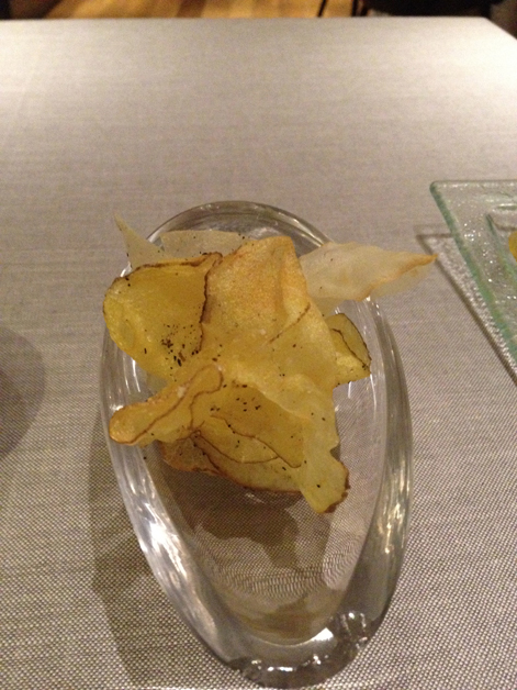 root vegetable crisps at Sauc root vegetable crisps at saüc