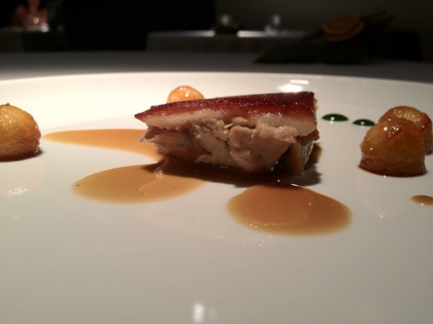 suckling pig at Cinc Sentits suckling pig at cinc sentits