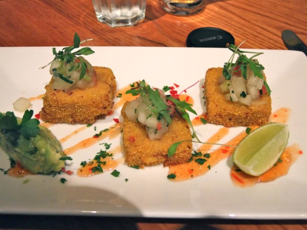 chilli candy fried potato cakes at Terre a Terre chilli candy fried potato cakes at terre a terre