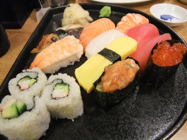 large sushi set at Ittenbari large sushi set at ittenbari