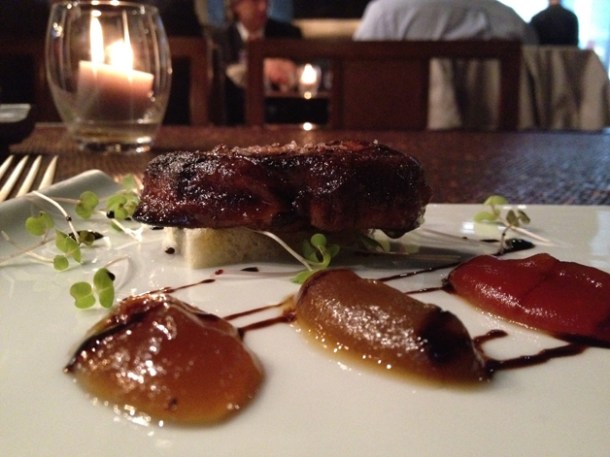 pan fried foie gras at T8 pan fried foie gras at t8