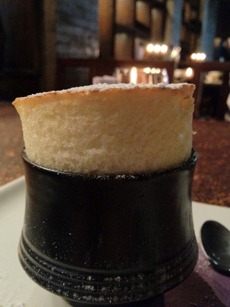 passion fruit soufflé at T8 passion fruit souffle at t8