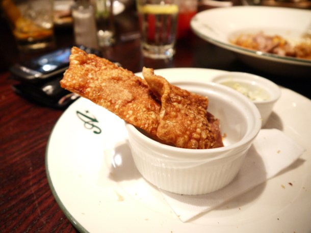 pork crackling at All Star Lanes Bayswater pork crackling at all star lanes bayswater