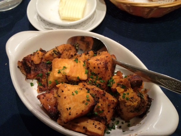 sauteed sweet potatoes at Chez Liline sautéed sweet potatoes at chez liline