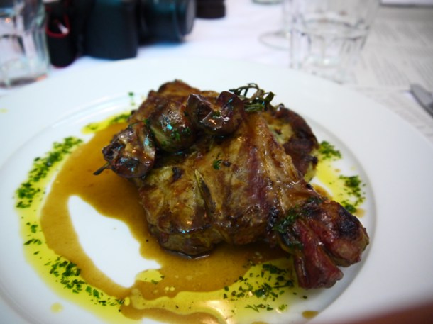 the lamb chop at the Rivington Grill Shoreditch the lamb chop at the rivington grill shoreditch