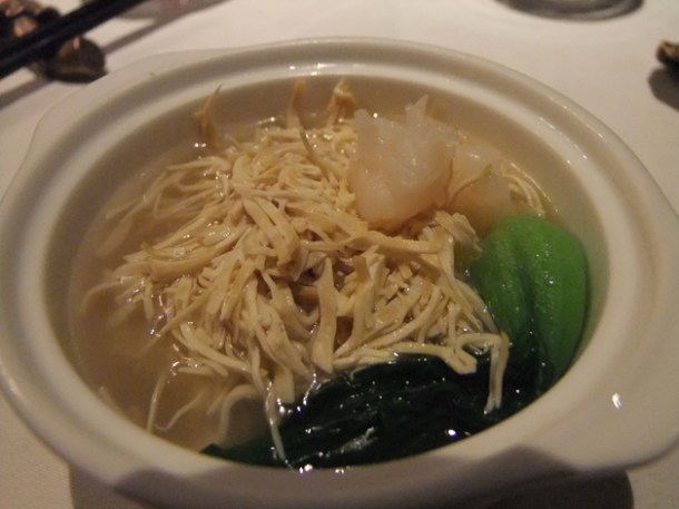 tofu in chicken broth at SOAHC tofu in chicken broth at soahc