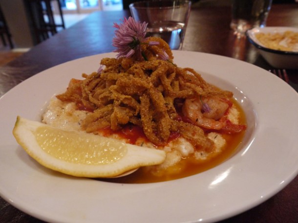shrimp and grits at Low Country London prawn and grits at low country fulham