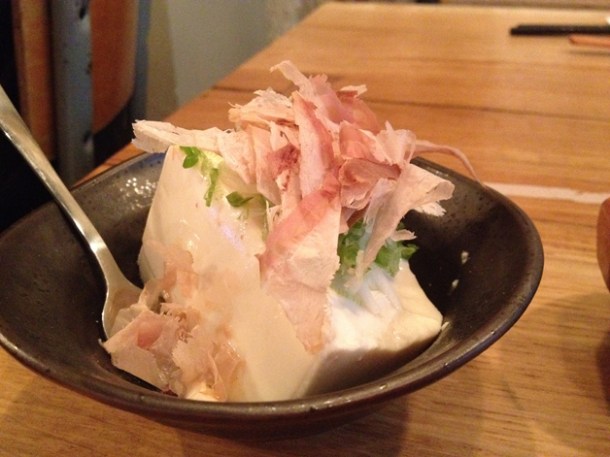 hiyayakko tofu at Tonkotsu Dean Street hiya yakko tofu at tonkotsu soho