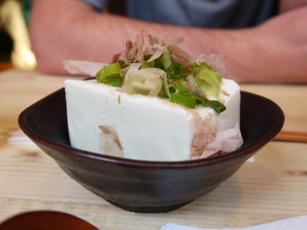 hiyayakko tofu at Tonkotsu Soho hiya yakko tofu at tonkotsu soho