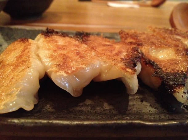 pork and prawn gyoza at Tonkotsu Dean Street pork and prawn gyoza at tonkotsu soho