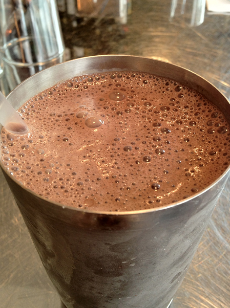 malted chocolate milkshake at mishkins