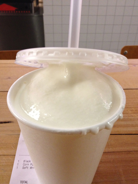 vanilla milkshake at meat market