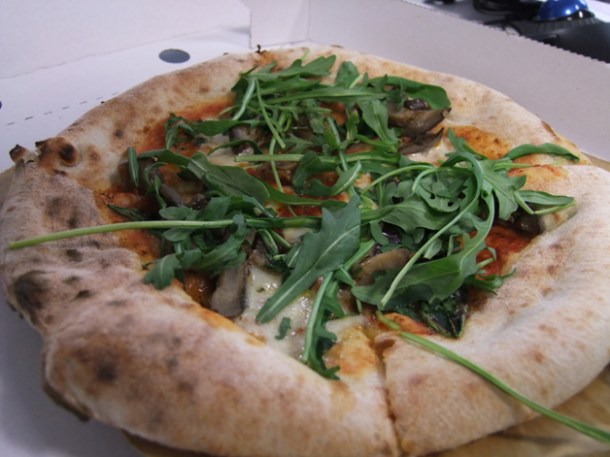 aubergine and rocket Pizza Pilgrims aubergine and rocket pizza pilgrims