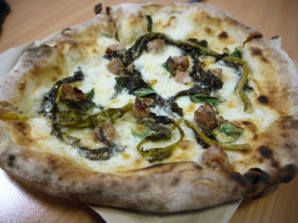 sausage and wild broccoli bianca Pizza Pilgrims sausage and wild broccoli bianca pizza pilgrims
