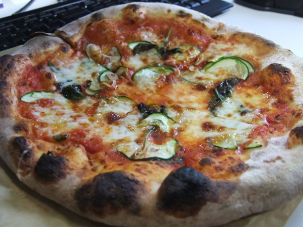 garlic and courgettes Pizza Pilgrims garlic and courgettes pizza pilgrims