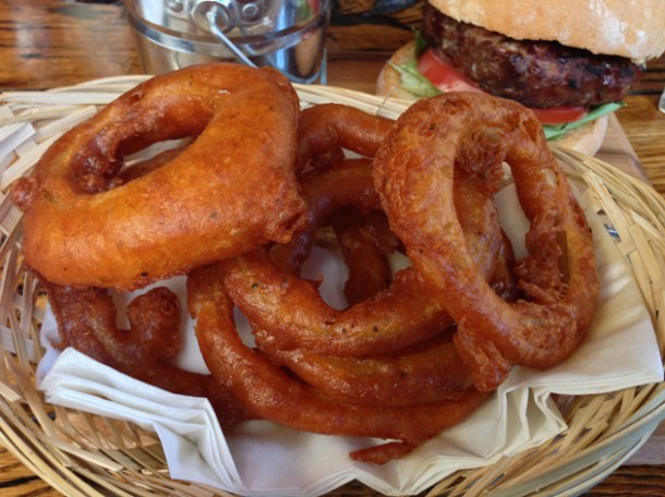 onion rings at Burger Breakout onion rings at burger breakout at the old crown